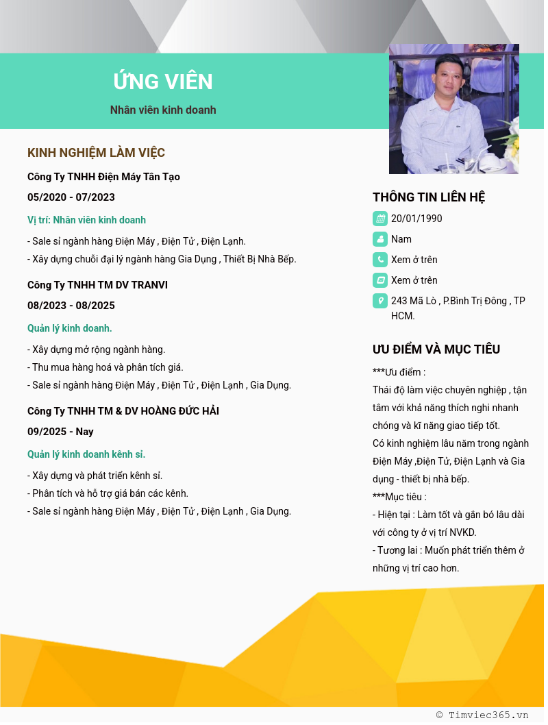 CV ứng viên