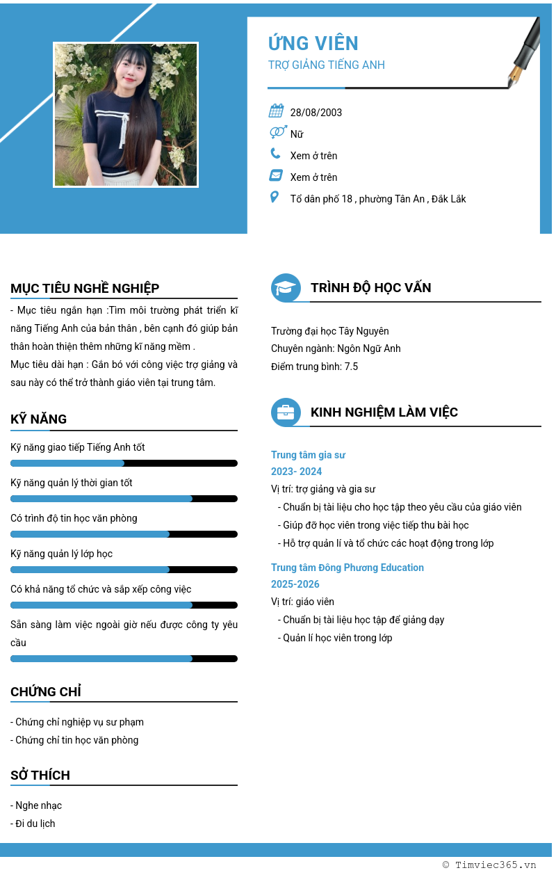 CV ứng viên