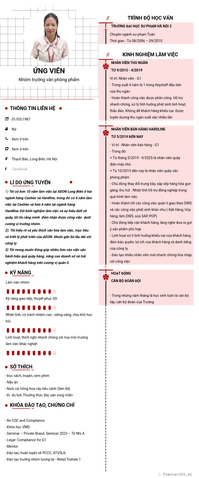 CV ứng viên