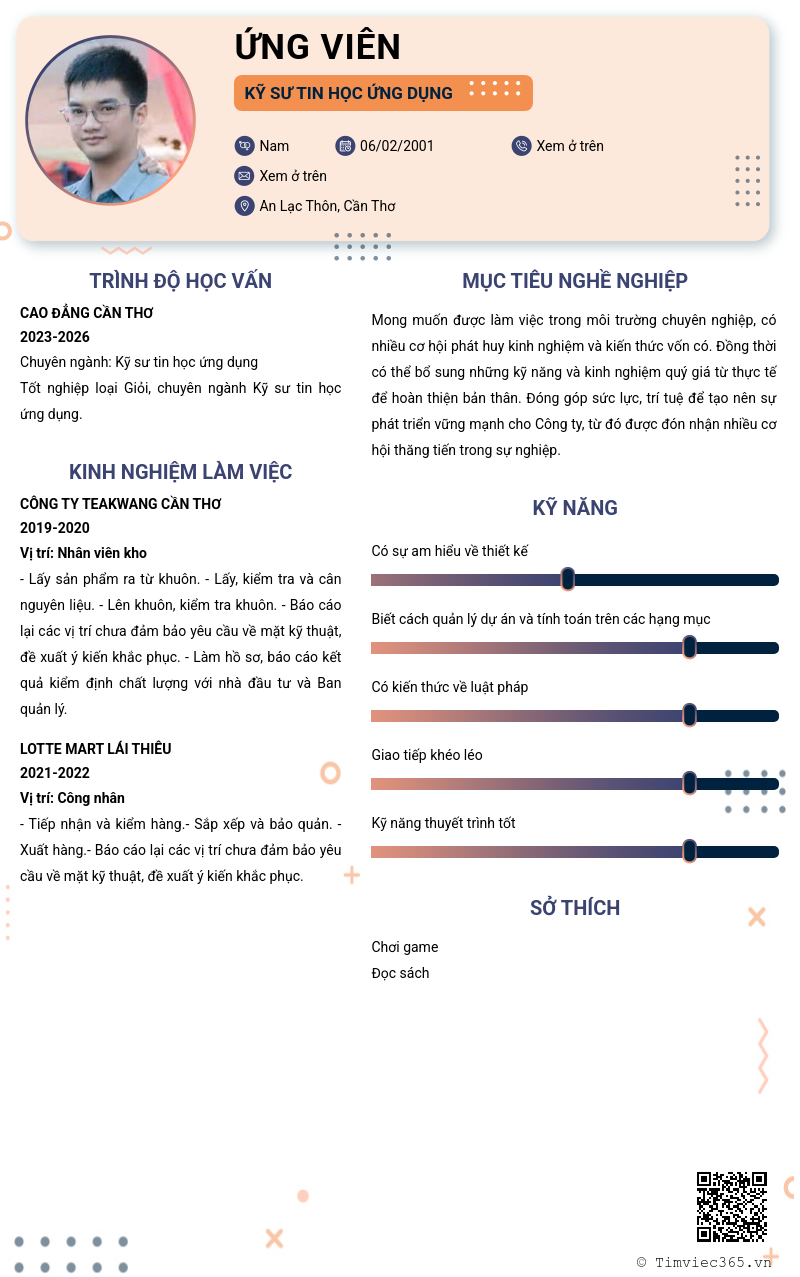 CV ứng viên
