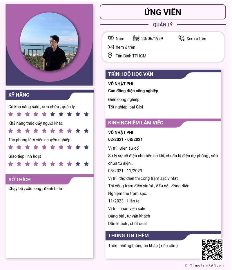 CV ứng viên