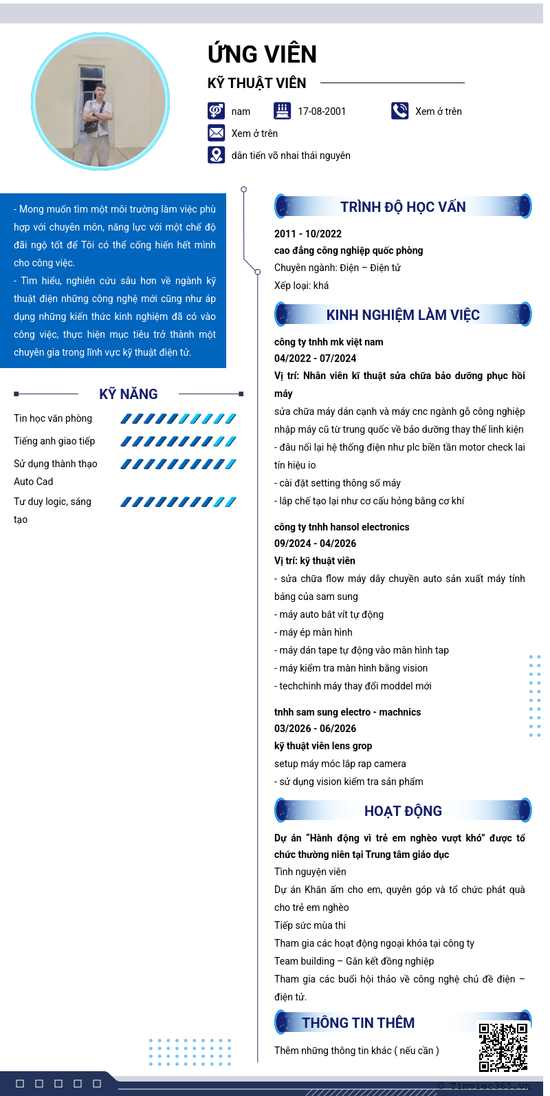 CV ứng viên