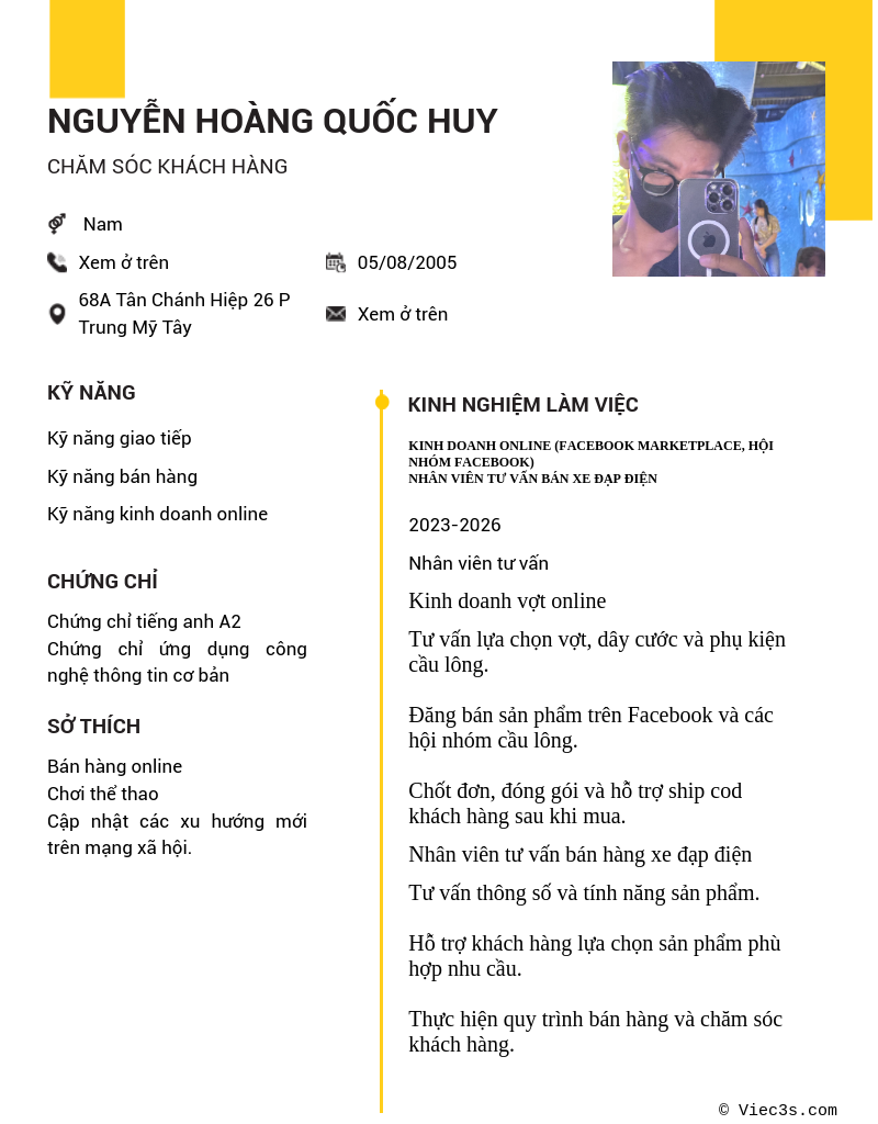 CV ứng viên