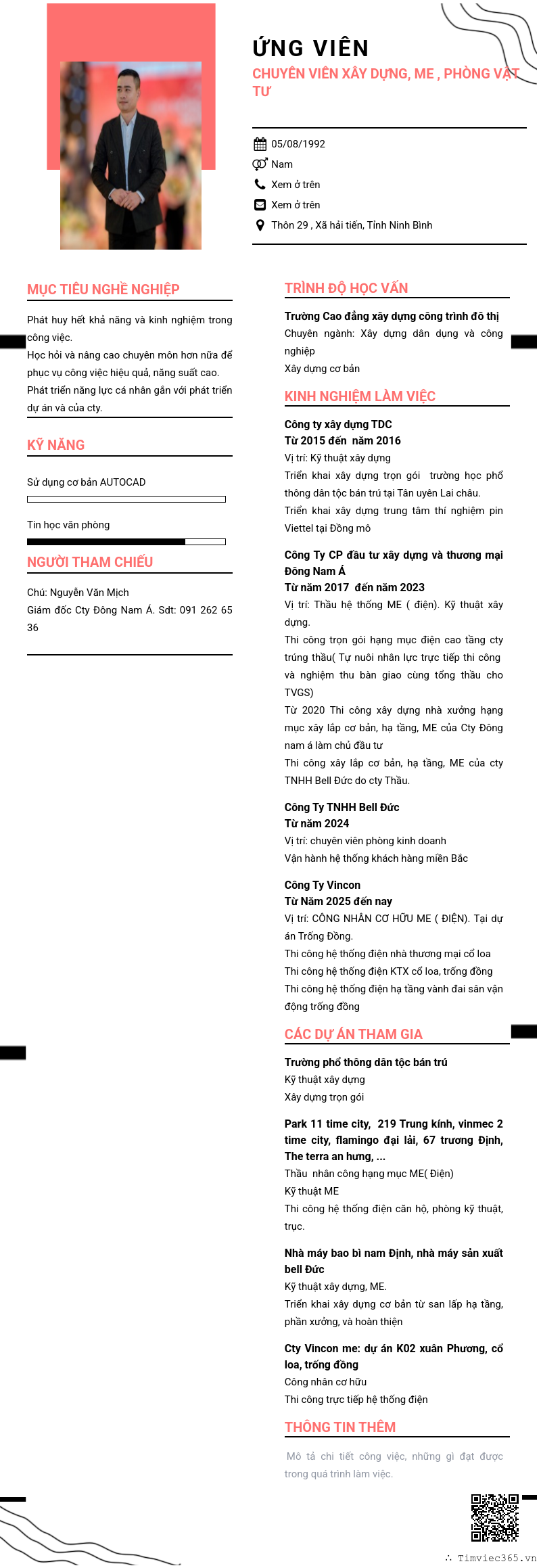 CV ứng viên