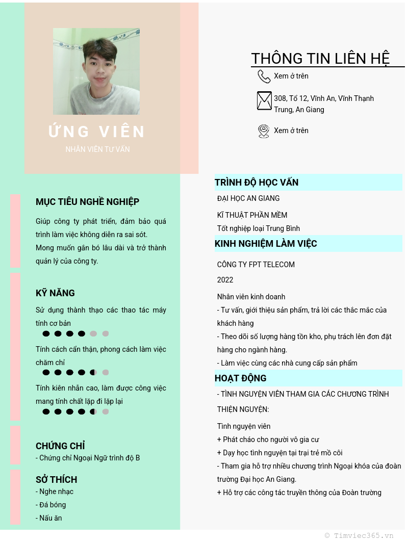 CV ứng viên
