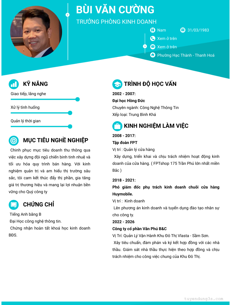 CV ứng viên