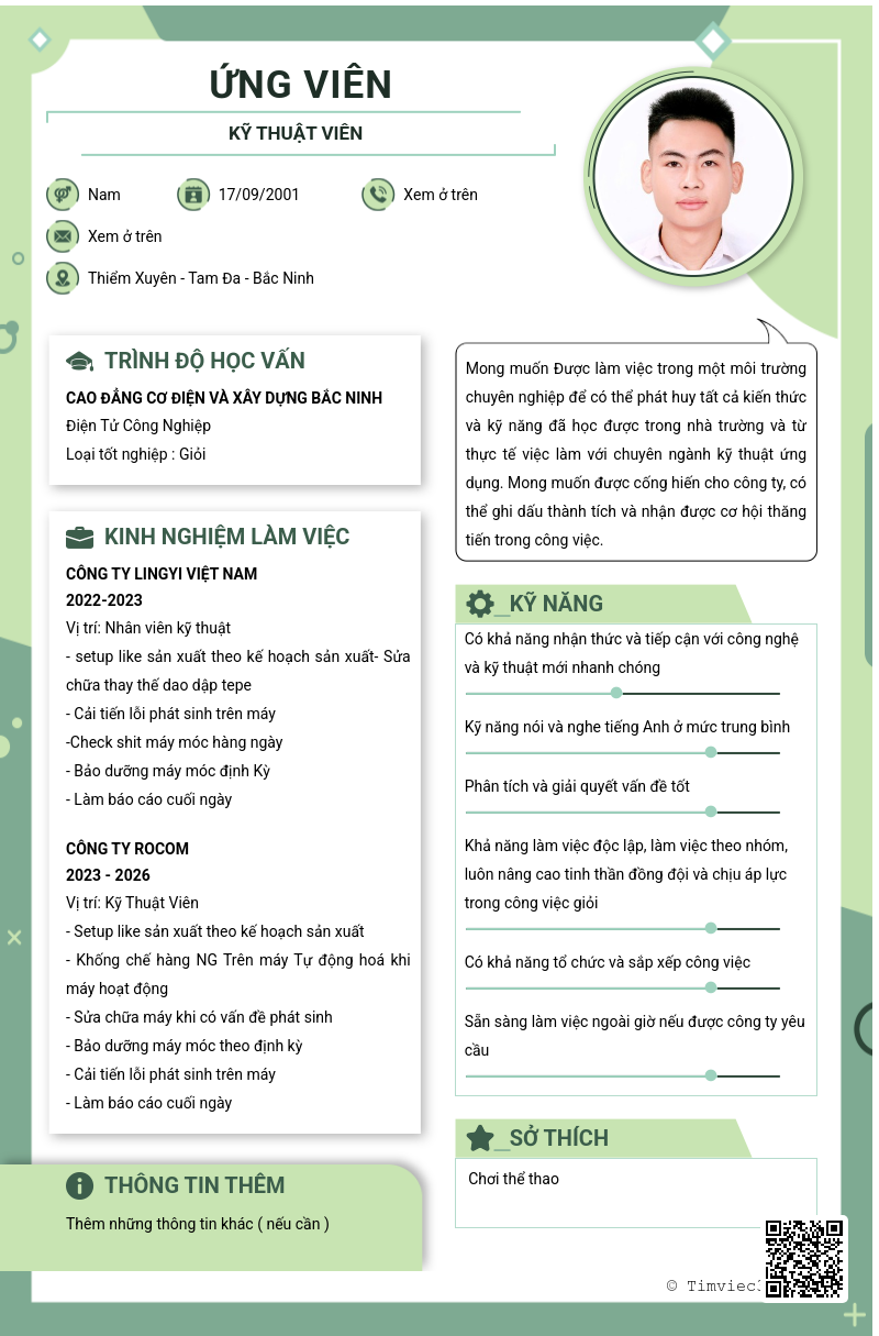 CV ứng viên