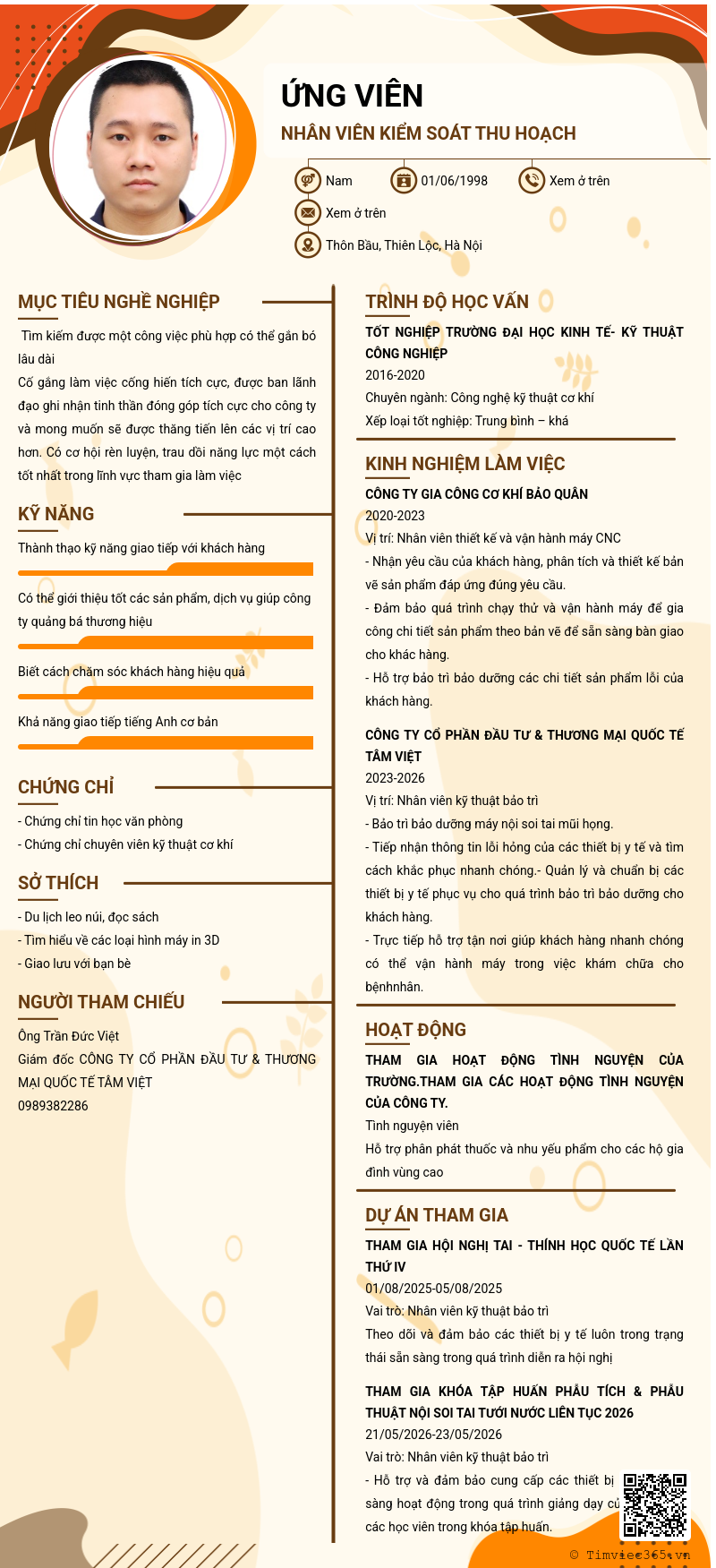 CV ứng viên