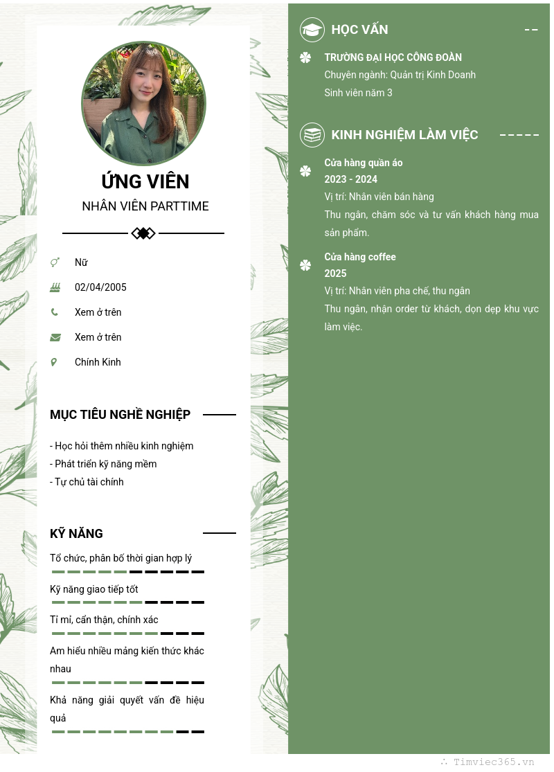 CV ứng viên