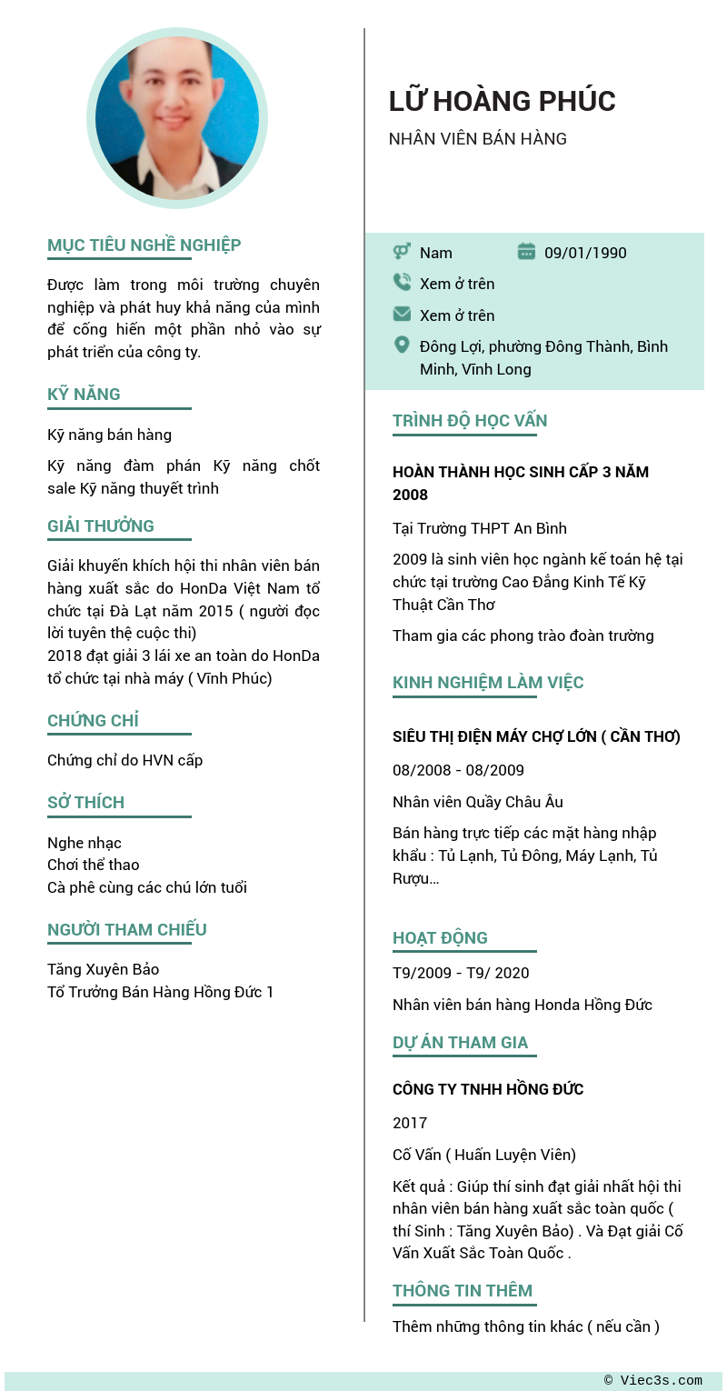 CV ứng viên
