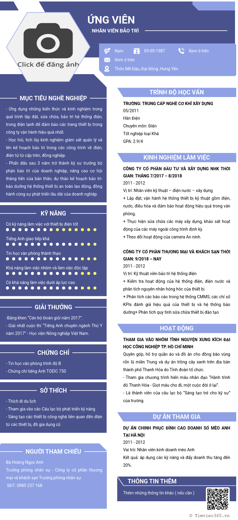 CV ứng viên