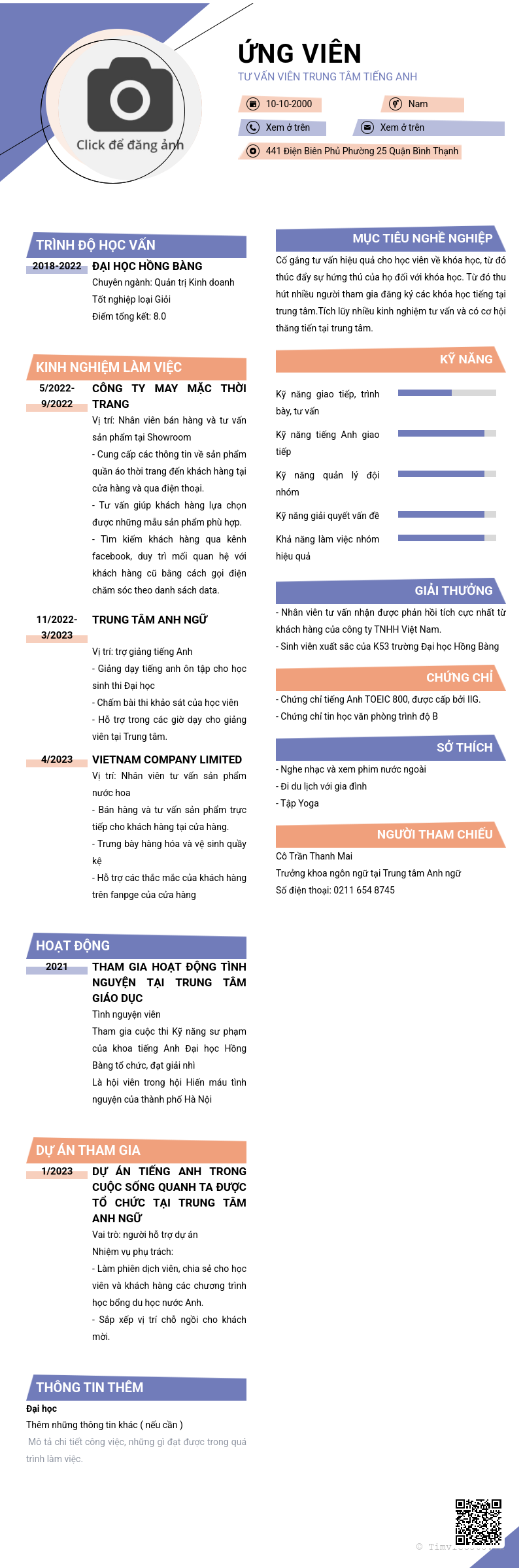 CV ứng viên
