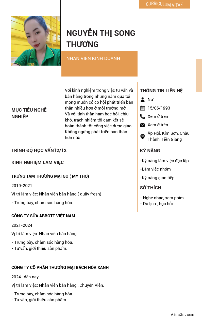 CV ứng viên