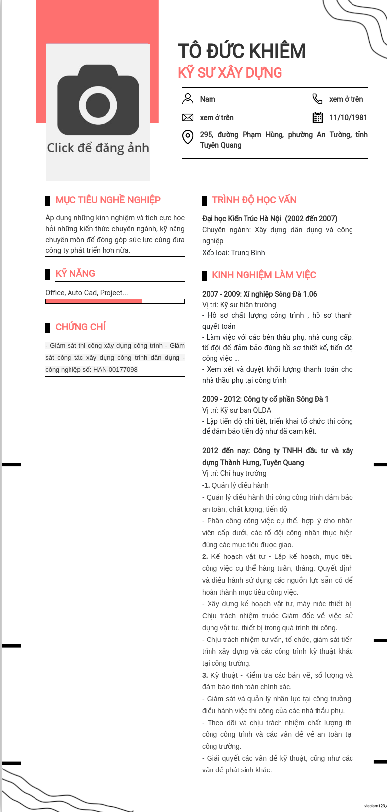 CV ứng viên