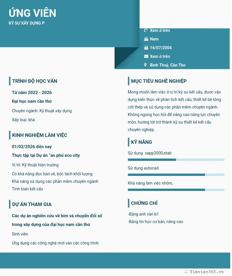 CV ứng viên