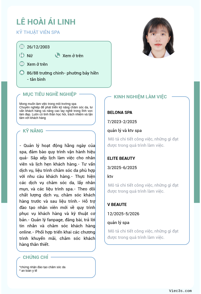 CV ứng viên