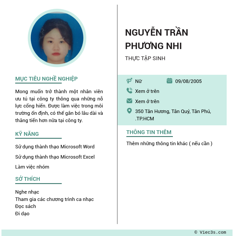 CV ứng viên