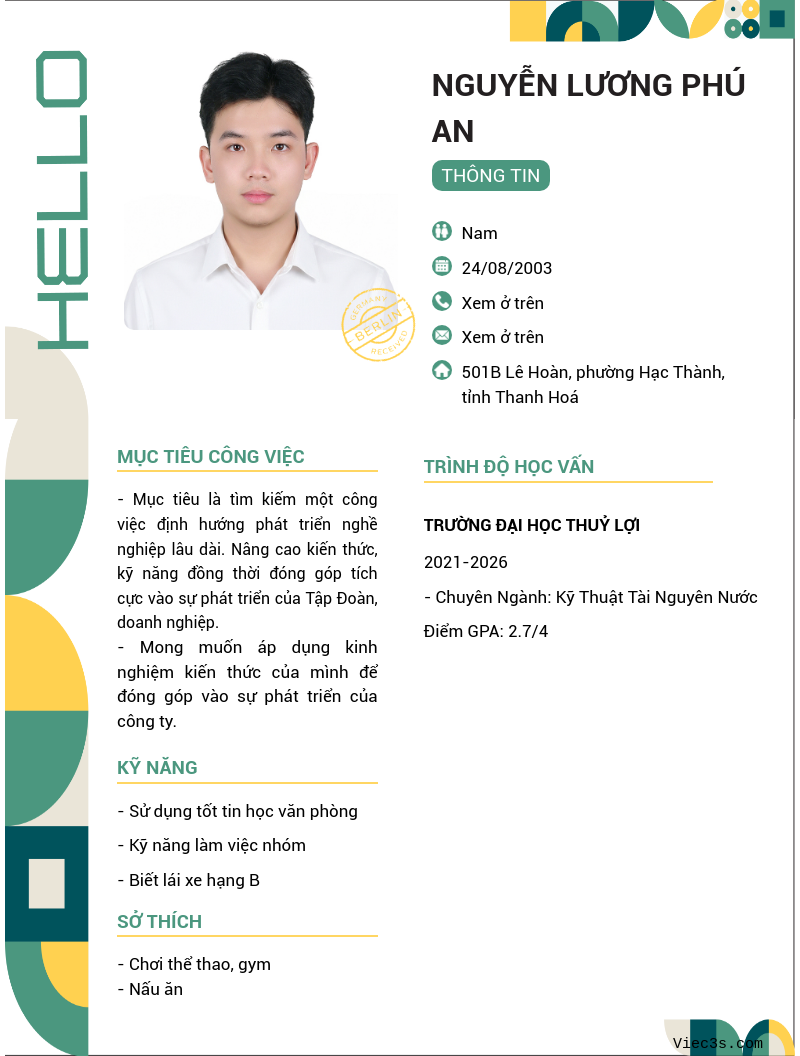 CV ứng viên