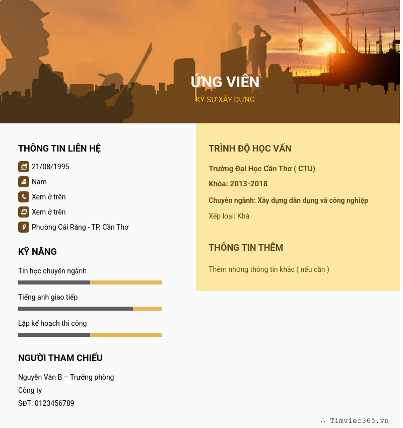 CV ứng viên