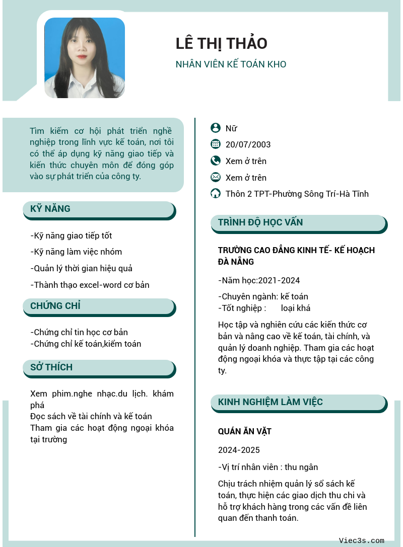 CV ứng viên