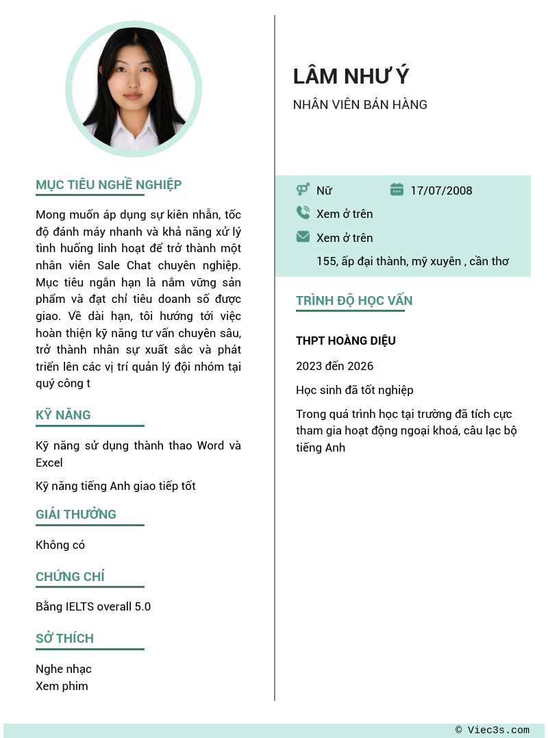 CV ứng viên