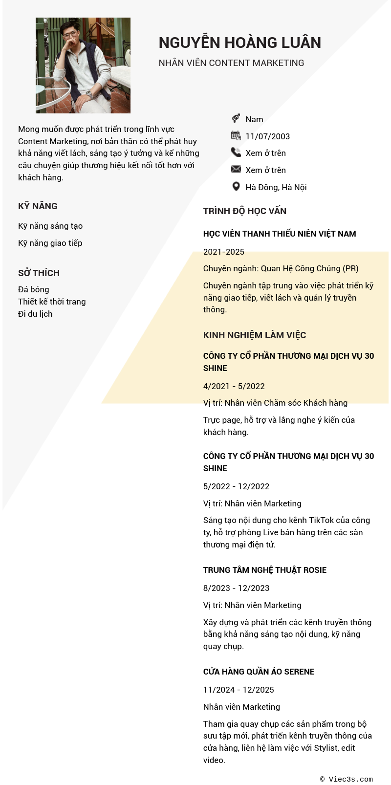 CV ứng viên