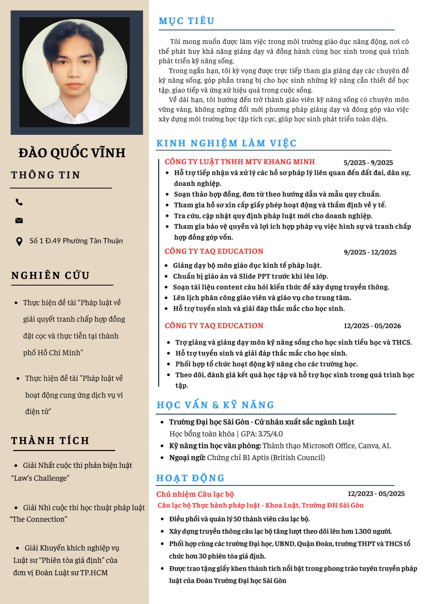 CV ứng viên