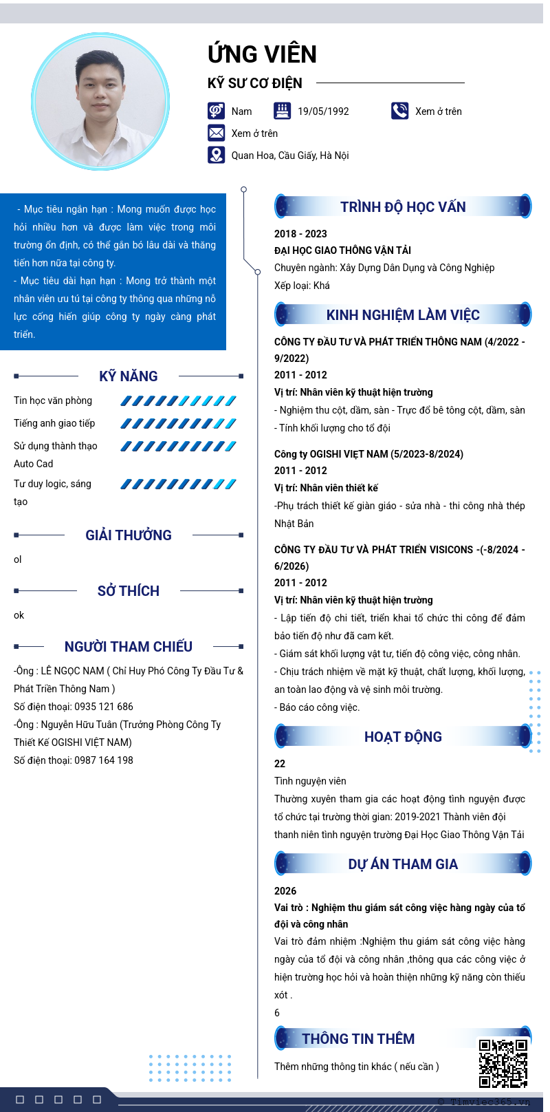 CV ứng viên