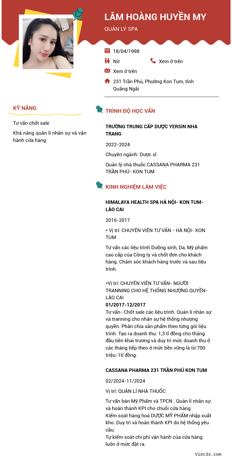 CV ứng viên