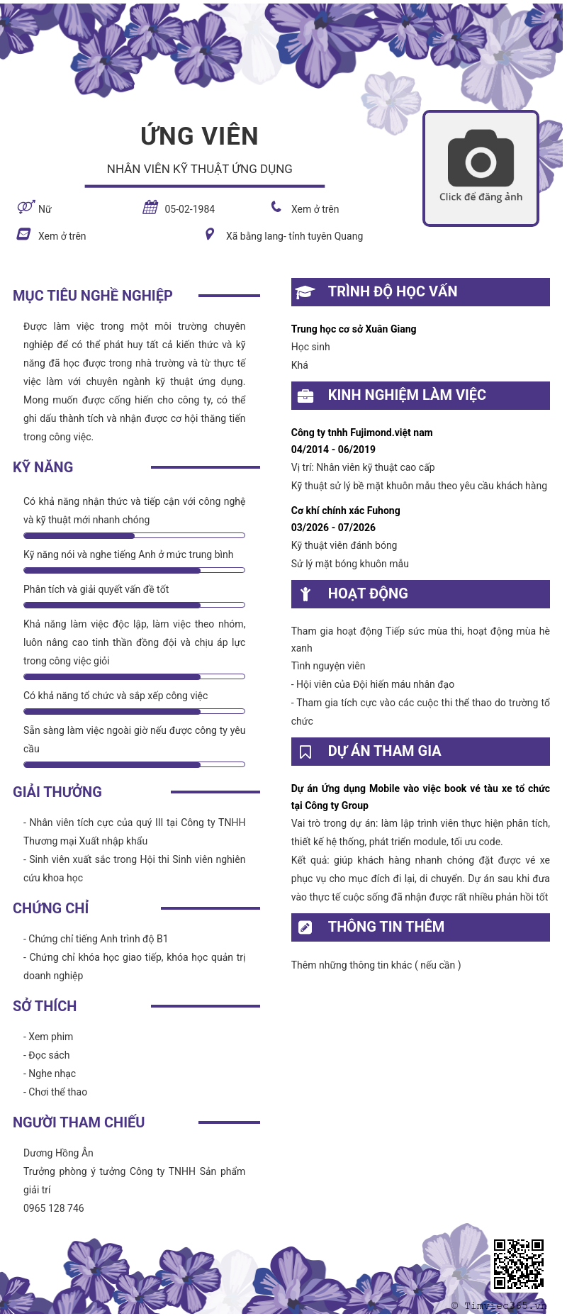 CV ứng viên