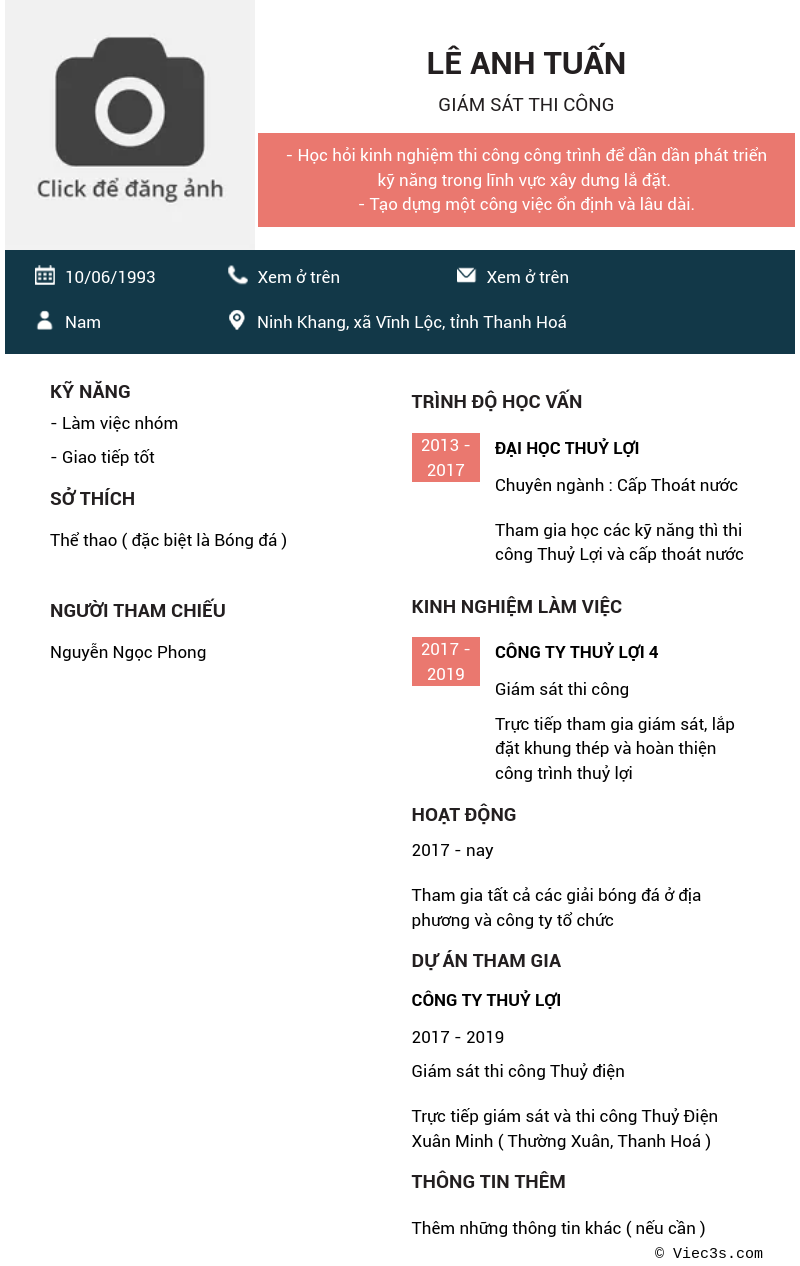 CV ứng viên