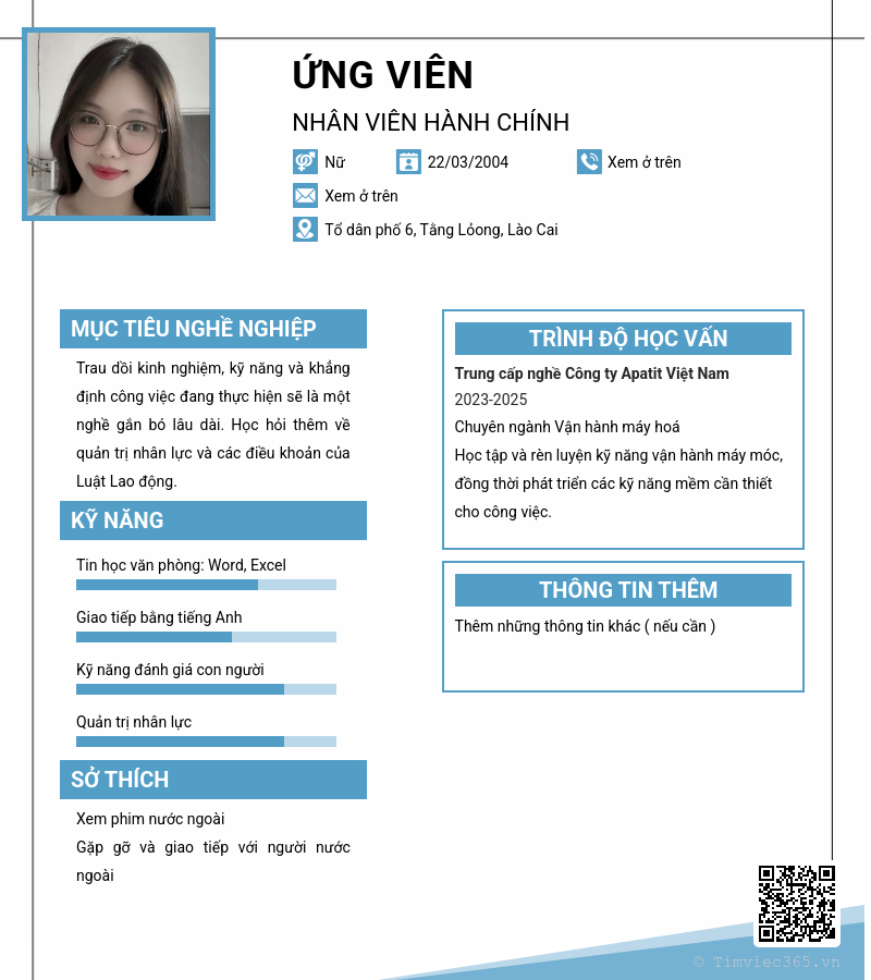 CV ứng viên