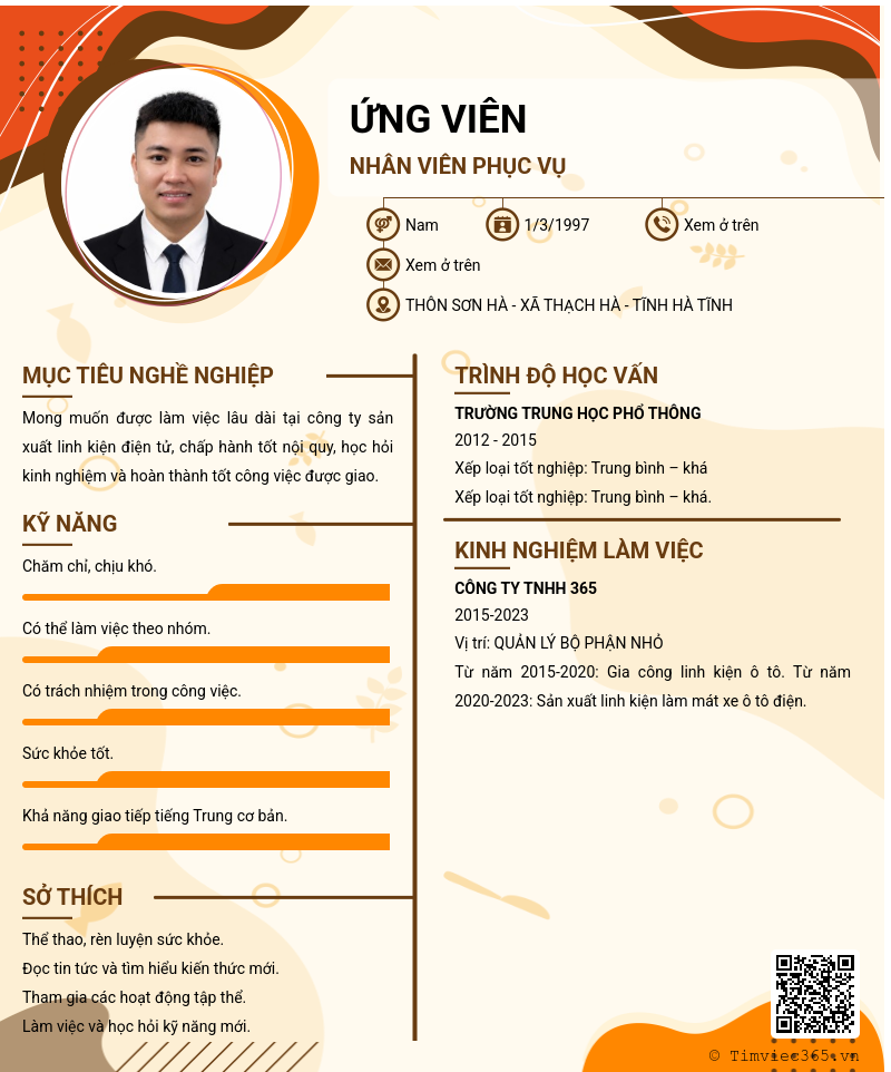 CV ứng viên