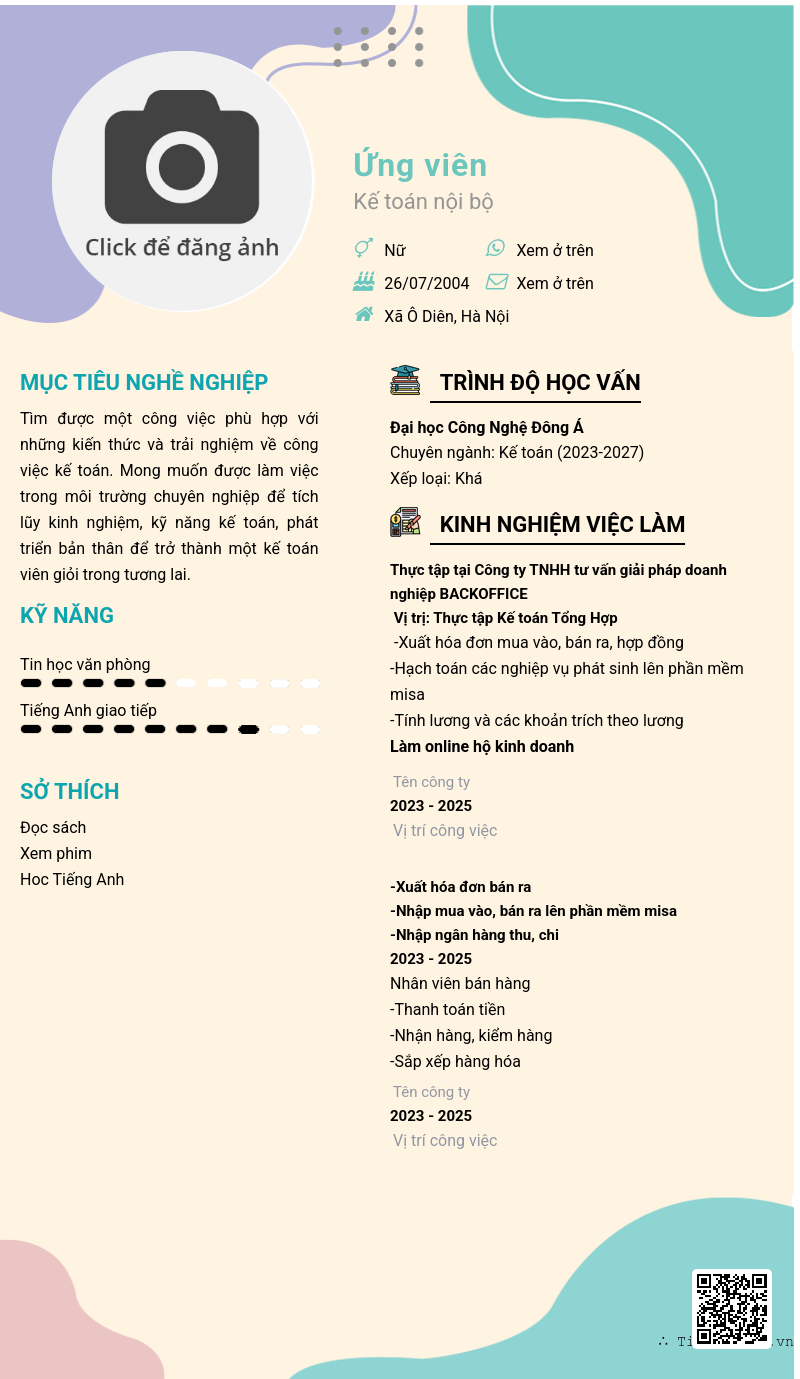 CV ứng viên