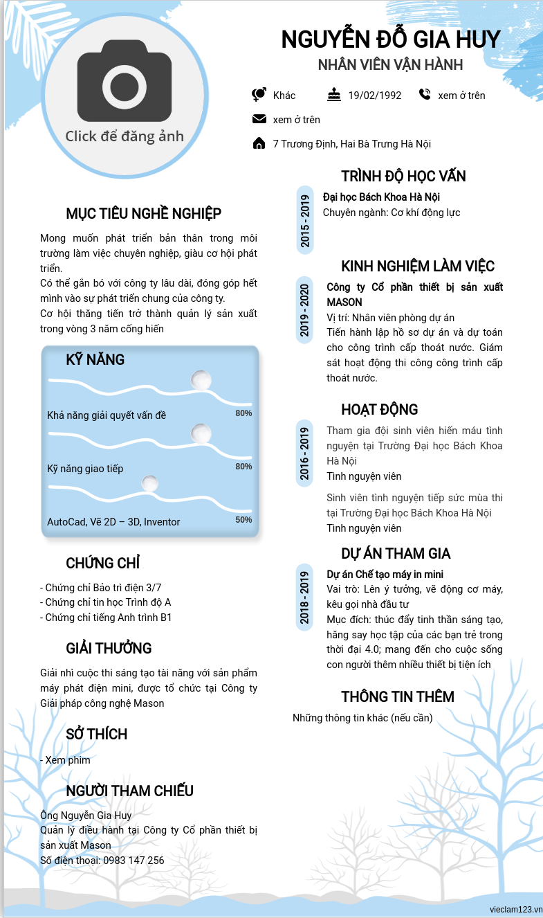 CV ứng viên