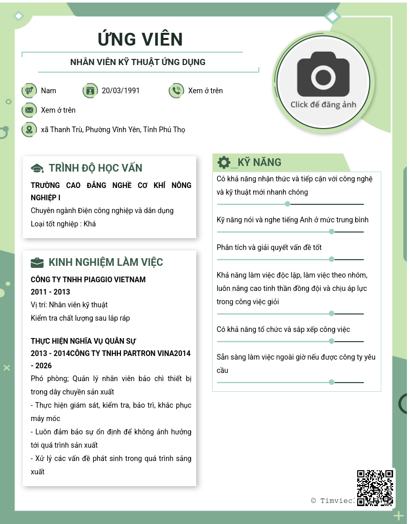 CV ứng viên
