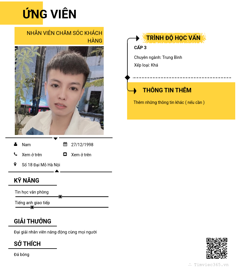 CV ứng viên