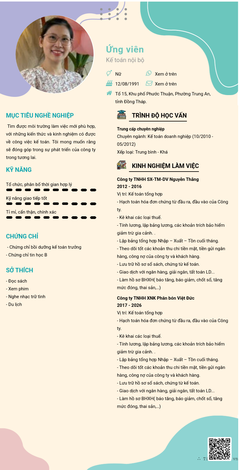 CV ứng viên