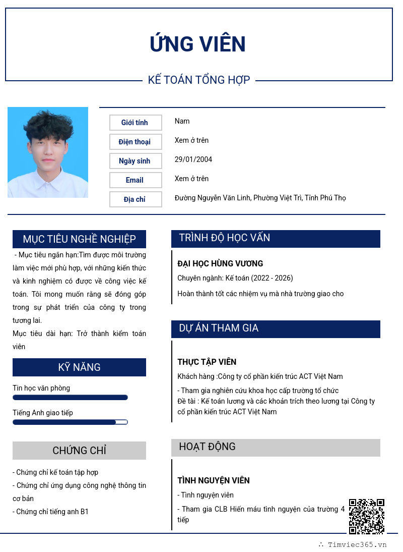 CV ứng viên