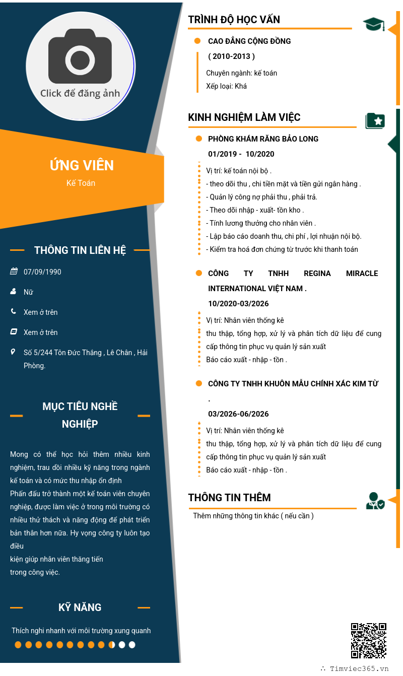 CV ứng viên