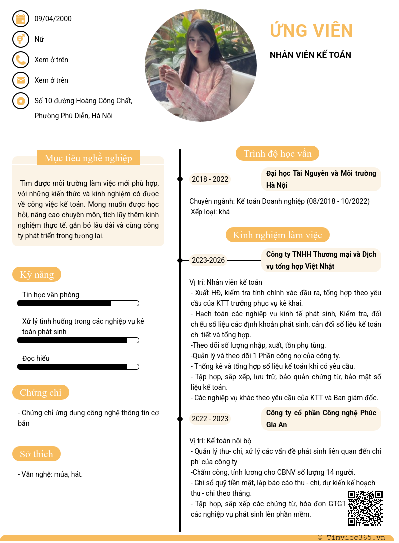 CV ứng viên