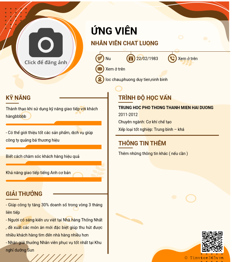 CV ứng viên