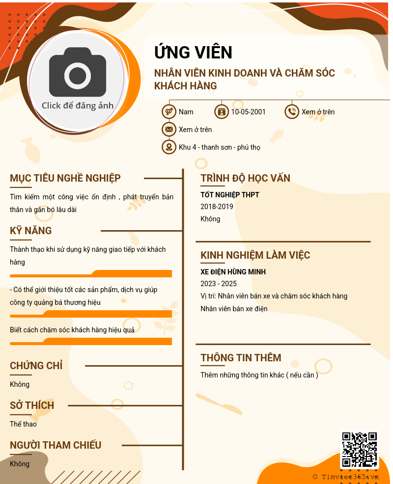 CV ứng viên