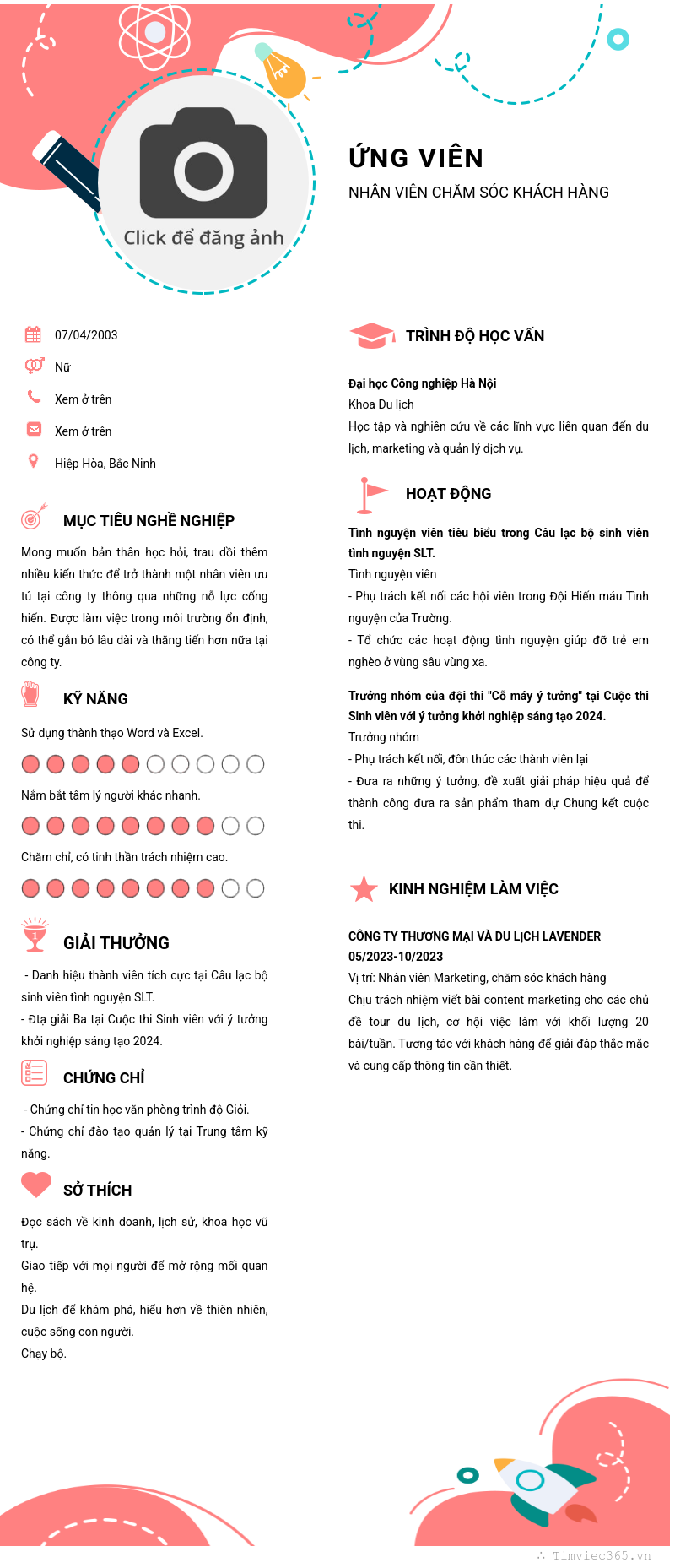 CV ứng viên