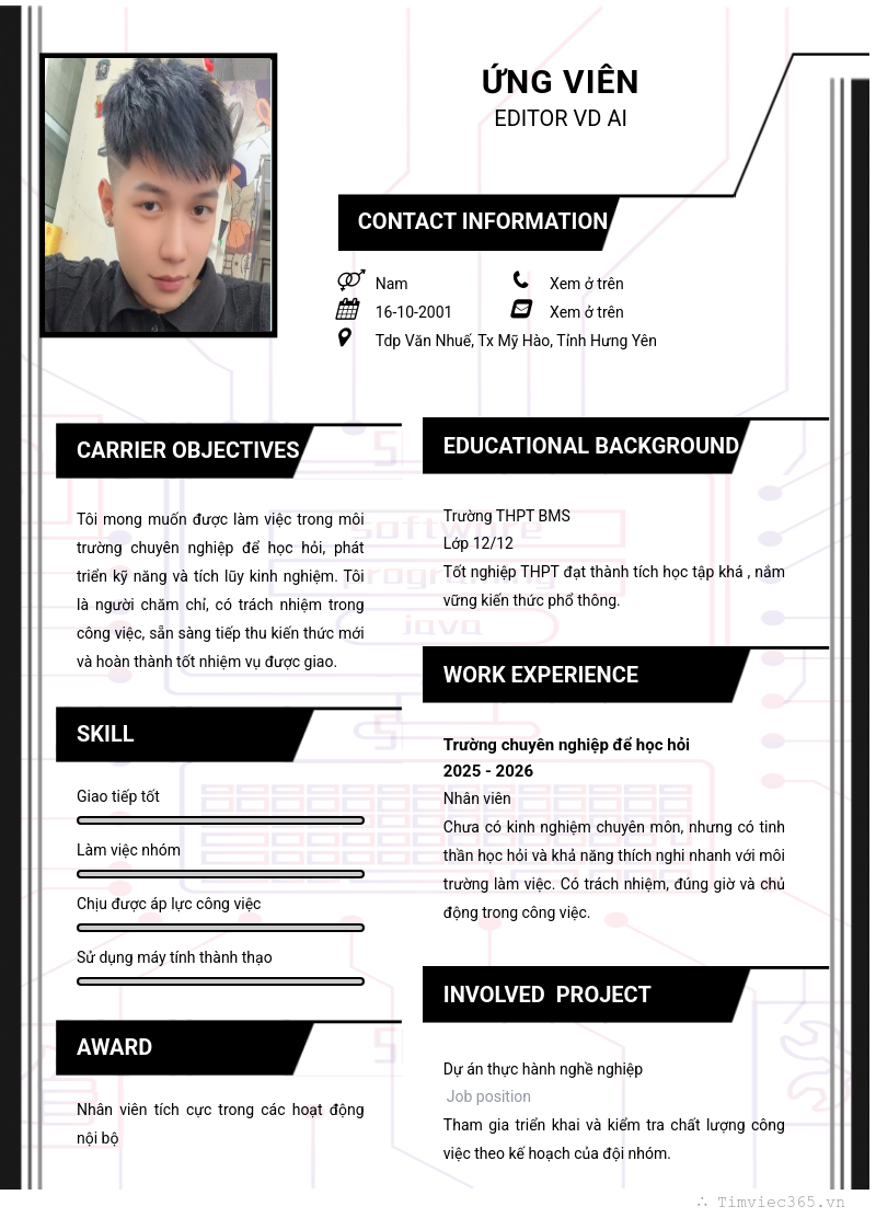 CV ứng viên