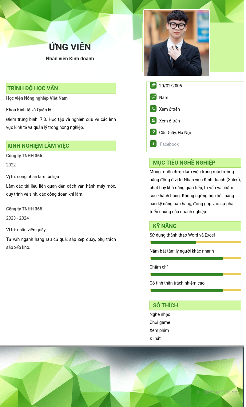 CV ứng viên