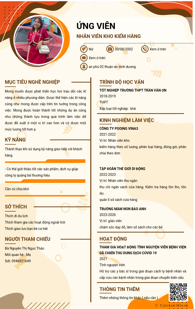 CV ứng viên