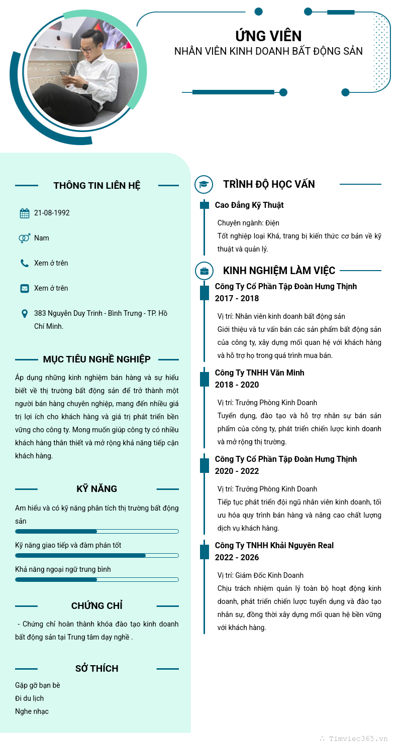 CV ứng viên