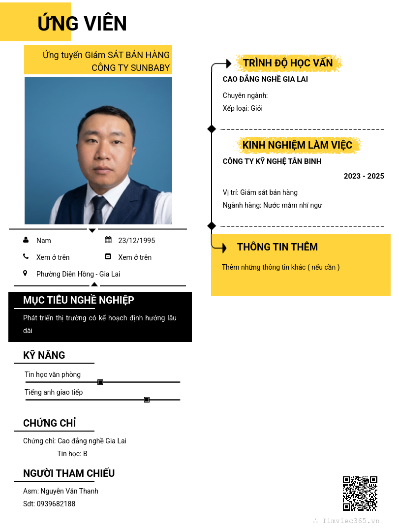 CV ứng viên
