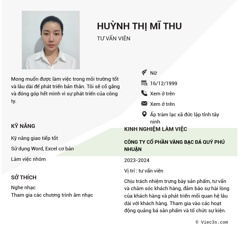 CV ứng viên